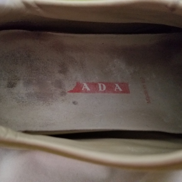 Prada Sneaker w/ Dust Cover. Sz 36.5 lime&creme - Picture 4 of 7